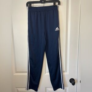 Adidas Kids Blue Joggers with White Stripes